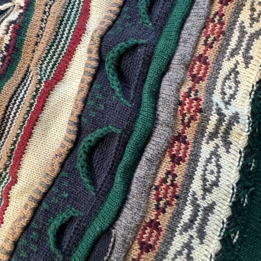 Vintage Heinz Healey’s Men’s Cotton Sweater Textured Patterned Holiday. Sz L/EUC - Picture 8 of 9